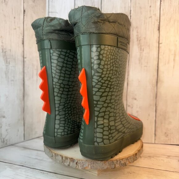 LONDON FOG Toby Boys Youth Snow and Rain Boots Insulated Winter WP Sz 5 Dinosaur - Picture 8 of 11